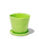 Tika Ceramic Pot & Saucer Set With Drainage - Chive Ceramics Studio - Pots - Chive Ceramics Studio