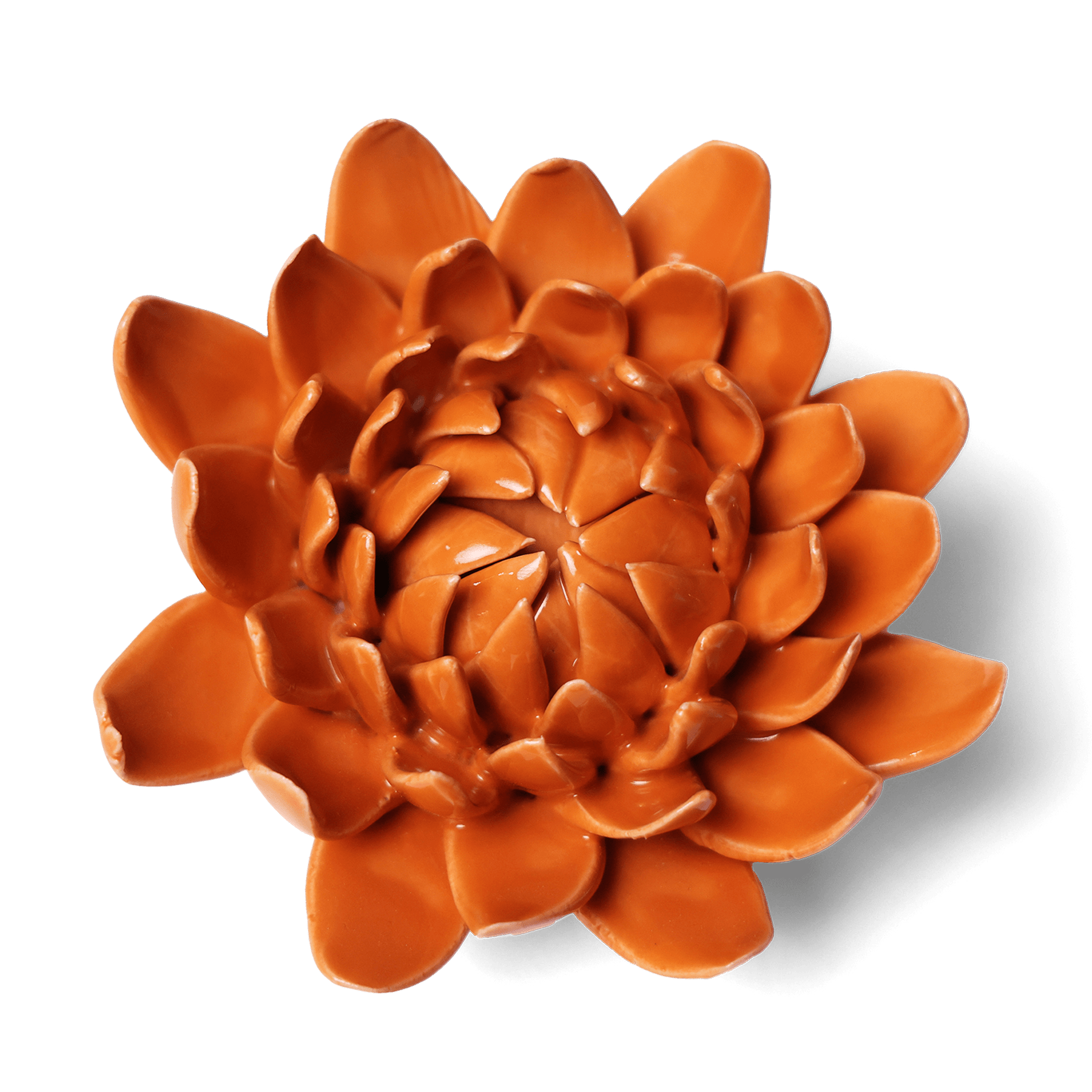 Ceramic Flower Wall Art Dahlia Orange 11 - Chive Ceramics Studio - Ceramic Flowers - Chive US