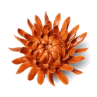 Ceramic Flower Wall Art Mum Orange 11 - Chive Ceramics Studio - Ceramic Flowers - Chive US