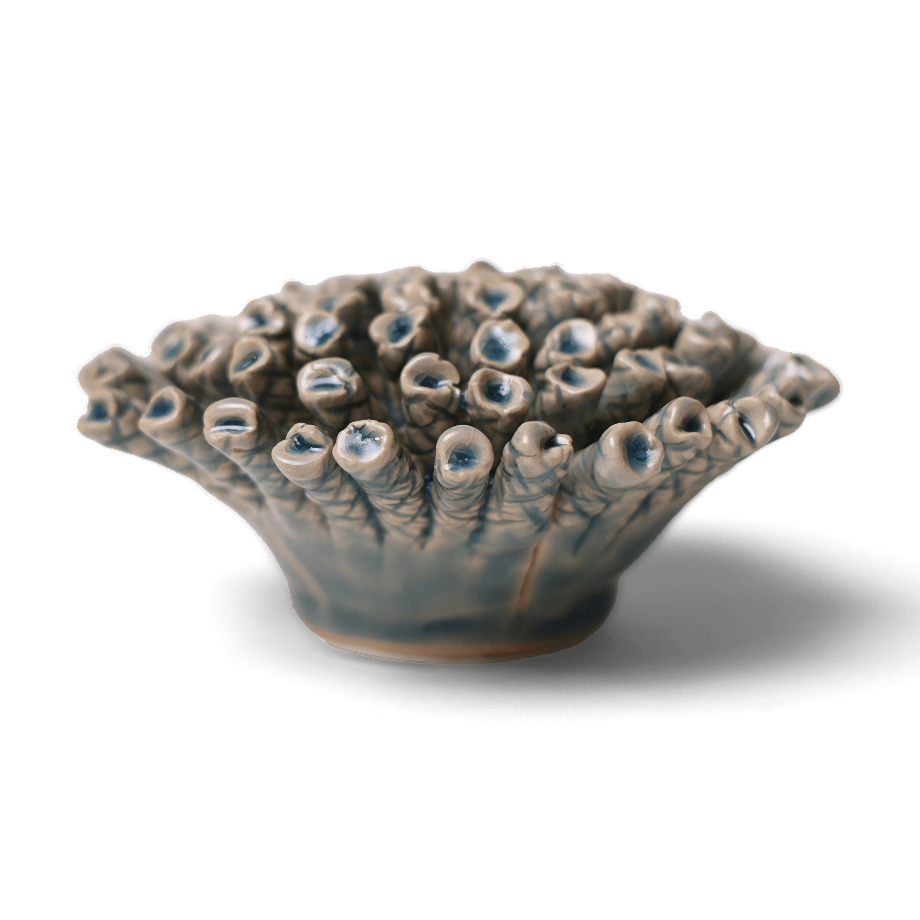 Ceramic Flower Wall Art Large Blue 12 - Chive Ceramics Studio - Ceramic Flowers - Chive US