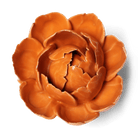 Ceramic Flower Peony Orange 7 - Chive Ceramics Studio - Ceramic Flowers - Chive US