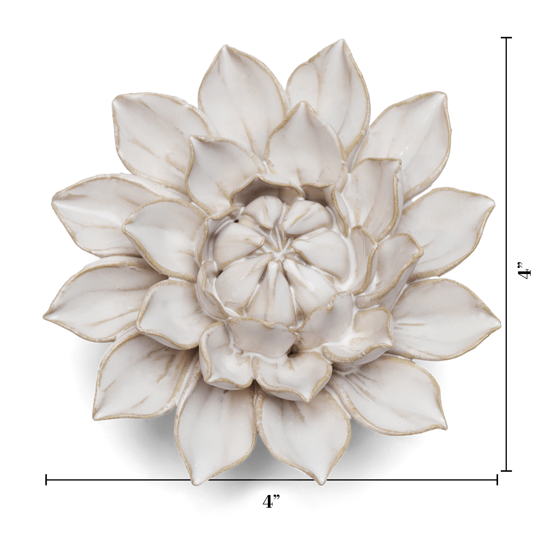 Coastal Ceramic Flower Ivory Dahlia - Chive Ceramics Studio - Ceramic Flowers - Chive US