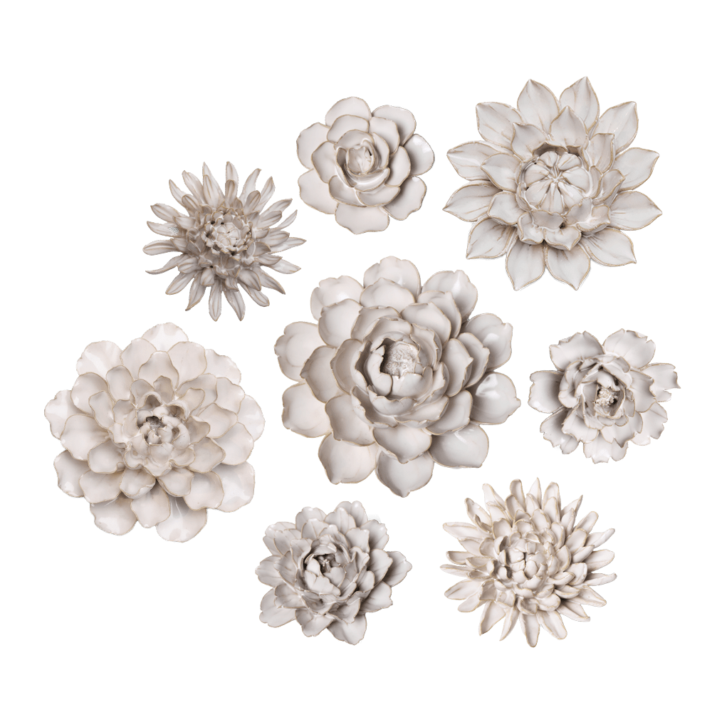 Ceramic Flower Coastal Curated Collection #1 - Chive Ceramics Studio - Ceramic Flower Sets - Chive Ceramics Studio