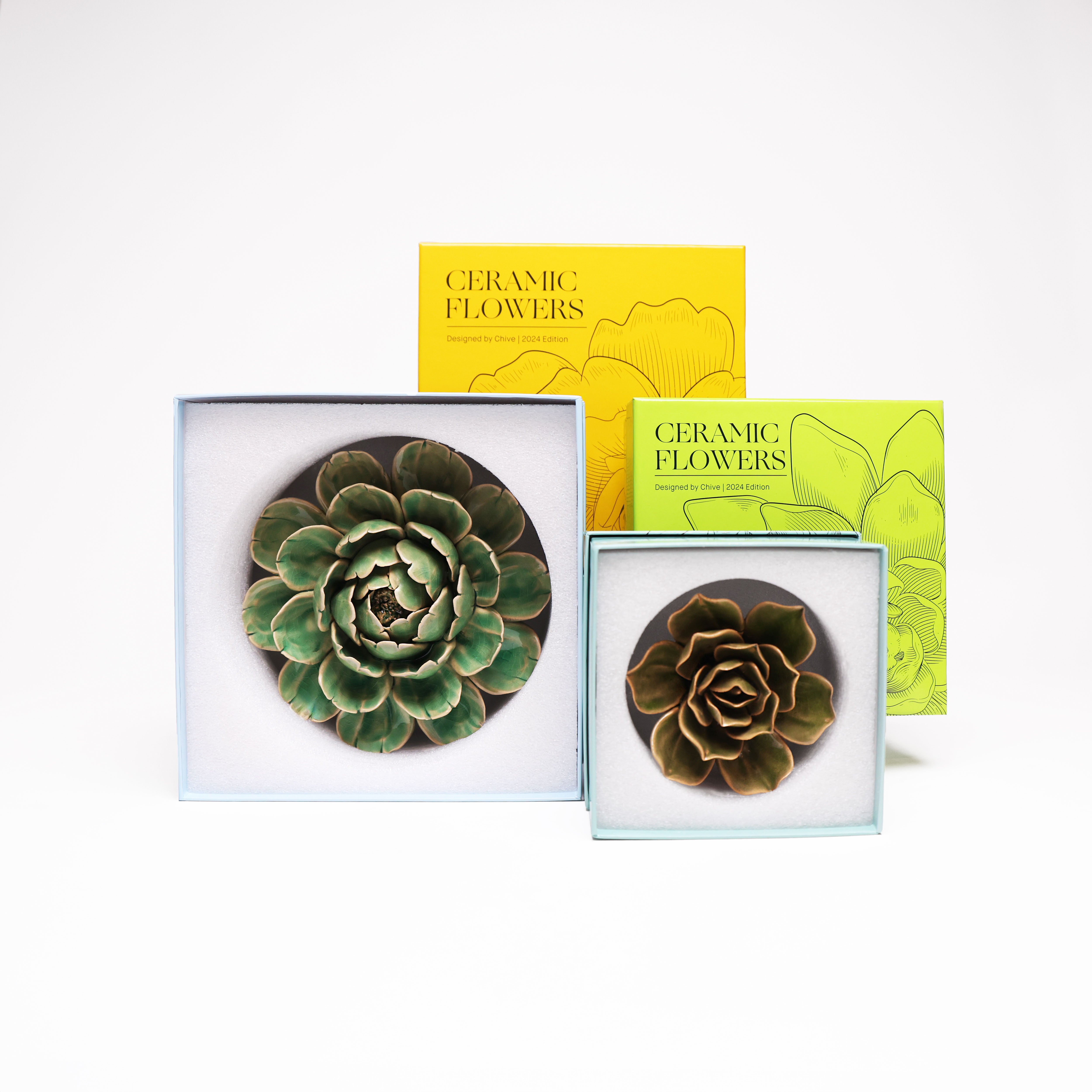 Ceramic Flower Lettuce Sea Green XL - Chive Ceramics Studio - Ceramic Flowers - Chive US