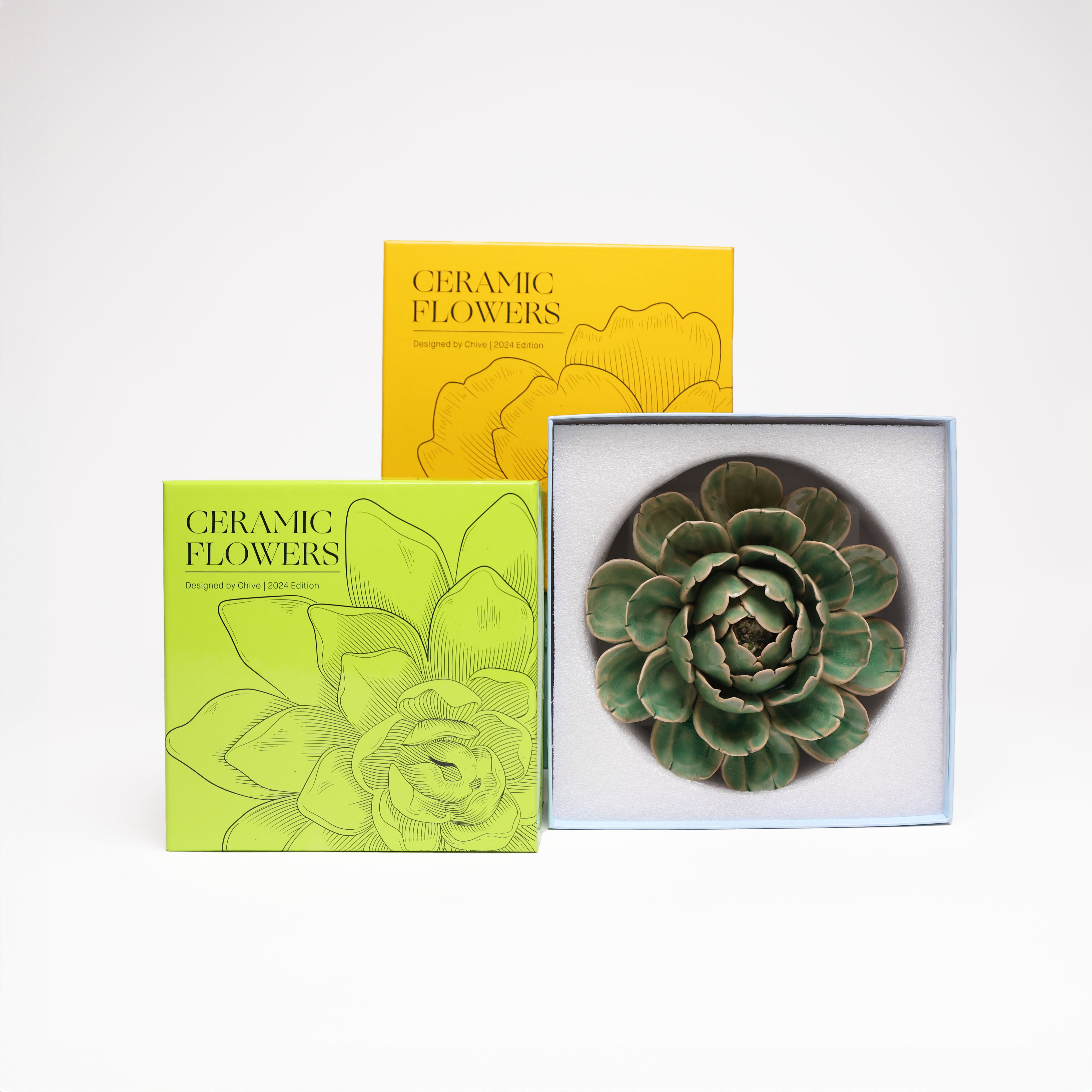 Ceramic Flower Wall Art Lettuce Grey Lilac XL - Chive Ceramics Studio - Ceramic Flowers - Chive US