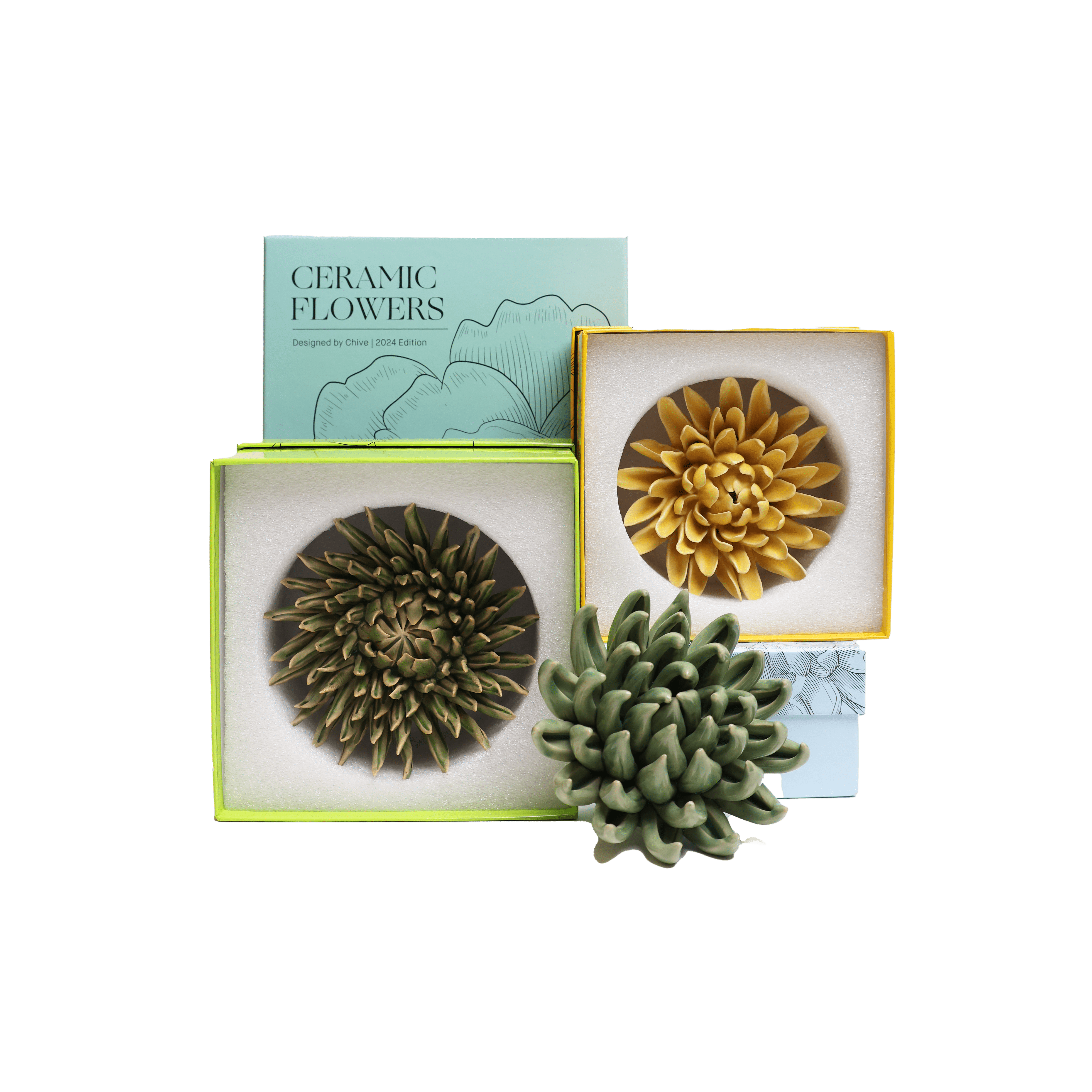 Ceramic Flowers Pandemic Relief Set - Chive Ceramics Studio - Ceramic Flower Sets - Chive US