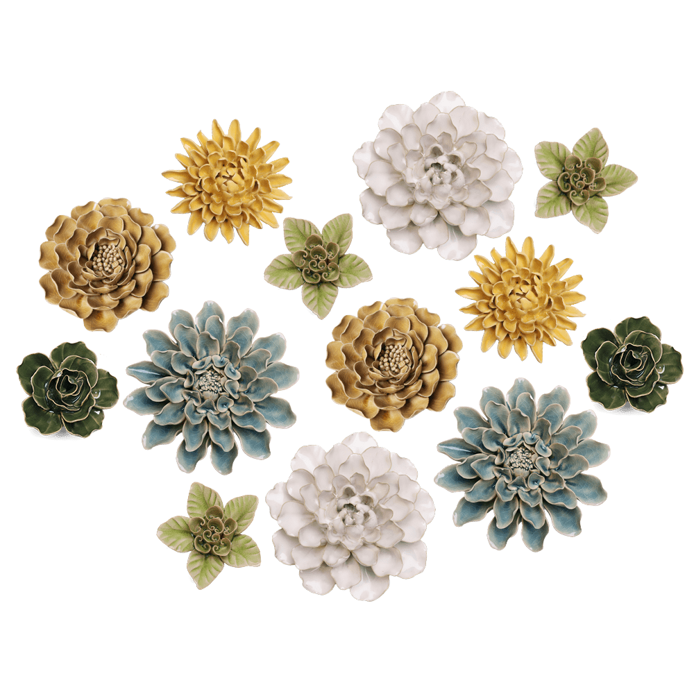 Ceramic Flower English Garden Curated Collection #9 - Chive Ceramics Studio - Ceramic Flower Sets - Chive Ceramics Studio