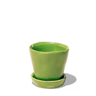 Tika Ceramic Pot & Saucer Set With Drainage - Chive Ceramics Studio - Pots - Chive Ceramics Studio