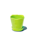 Tika Ceramic Pot & Saucer Set With Drainage - Chive Ceramics Studio - Pots - Chive Ceramics Studio