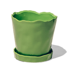 Tika Ceramic Pot & Saucer Set With Drainage - Chive Ceramics Studio - Pots - Chive Ceramics Studio