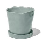 Tika Ceramic Pot & Saucer Set With Drainage - Chive Ceramics Studio - Pots - Chive Ceramics Studio