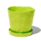 Tika Ceramic Pot & Saucer Set With Drainage - Chive Ceramics Studio - Pots - Chive Ceramics Studio