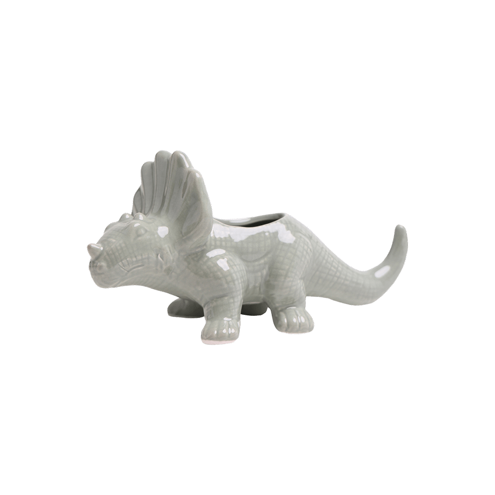 Triceratops Ceramic Indoor Plant Pot for Succulents - Chive Ceramics Studio - Pots - Chive Ceramics Studio