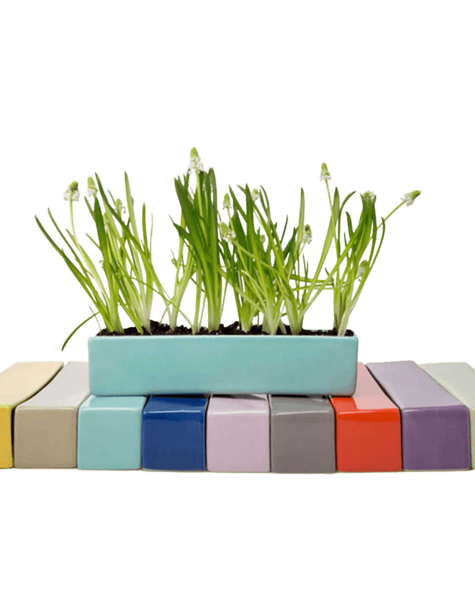 Wall Brick Ceramic Modern Wall Planter For Succulents - Chive Ceramics Studio - Pots - Chive US