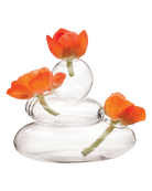 Rockpile Glass Modern Clear Flower Vase - Chive Ceramics Studio - Vases - Chive Ceramics Studio