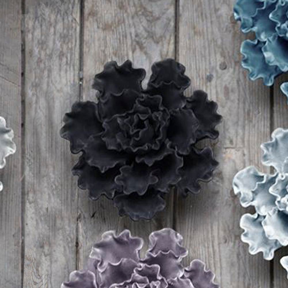 Ceramic Flowers With Keyhole For Hanging On Walls Collection 10 - Chive Ceramics Studio - Ceramic Flowers - Chive Ceramics Studio