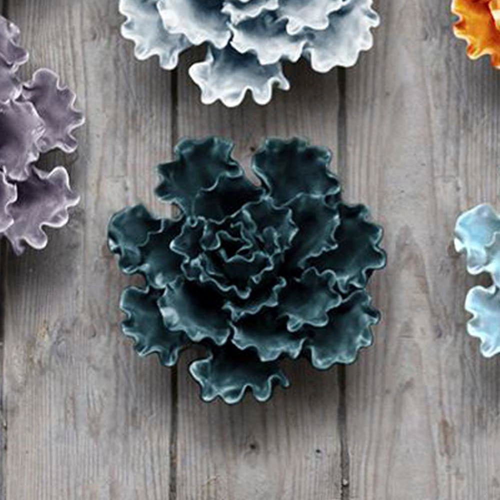 Ceramic Flowers With Keyhole For Hanging On Walls Collection 10 - Chive Ceramics Studio - Ceramic Flowers - Chive Ceramics Studio