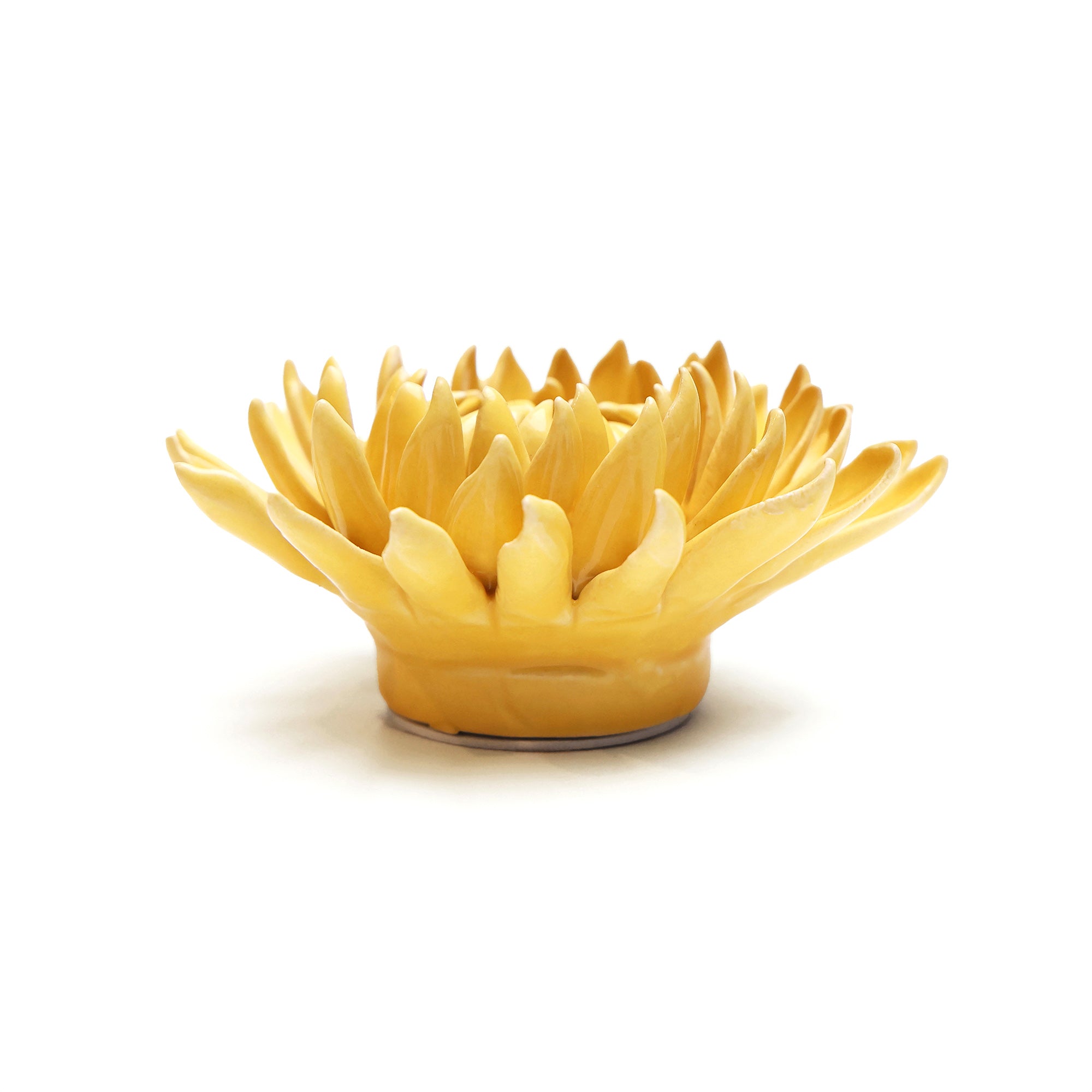 Ceramic Flower Mum Yellow 6 - Chive Ceramics Studio - Ceramic Flowers - Chive Ceramics Studio
