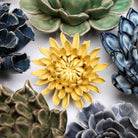 Ceramic Flower Mum Yellow 6 - Chive Ceramics Studio - Ceramic Flowers - Chive Ceramics Studio