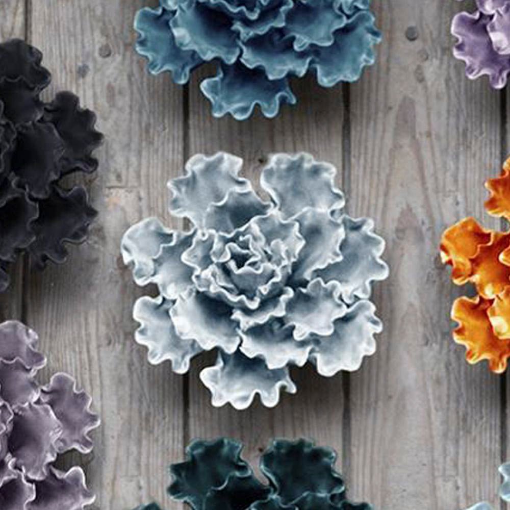 Ceramic Flowers With Keyhole For Hanging On Walls Collection 10 - Chive Ceramics Studio - Ceramic Flowers - Chive Ceramics Studio