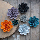 Ceramic Flowers With Keyhole For Hanging On Walls Collection 10 - Chive Ceramics Studio - Ceramic Flowers - Chive Ceramics Studio
