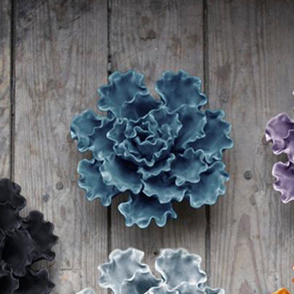 Ceramic Flowers With Keyhole For Hanging On Walls Collection 10 - Chive Ceramics Studio - Ceramic Flowers - Chive Ceramics Studio