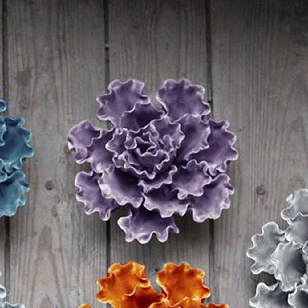 Ceramic Flowers With Keyhole For Hanging On Walls Collection 10 - Chive Ceramics Studio - Ceramic Flowers - Chive Ceramics Studio